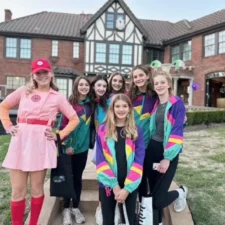 Lakewood neighborhood trick-or-treaters on Halloween night, photo courtesy Lara Smith and Summer Loveland