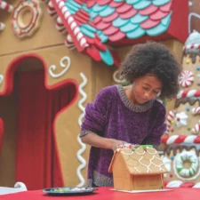 Gingerbread Decorating Corner at Gaylord Texan Resort in Grapevine, offered during Gaylord's ICE! Christmas festival