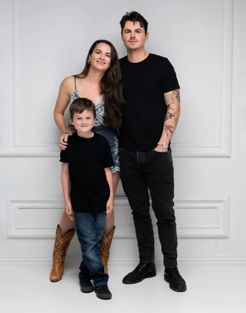 Fort Worth singer/songwriter Lisa Renee Smith, with husband Jacob and son Haden, photo courtesy Michael Vines