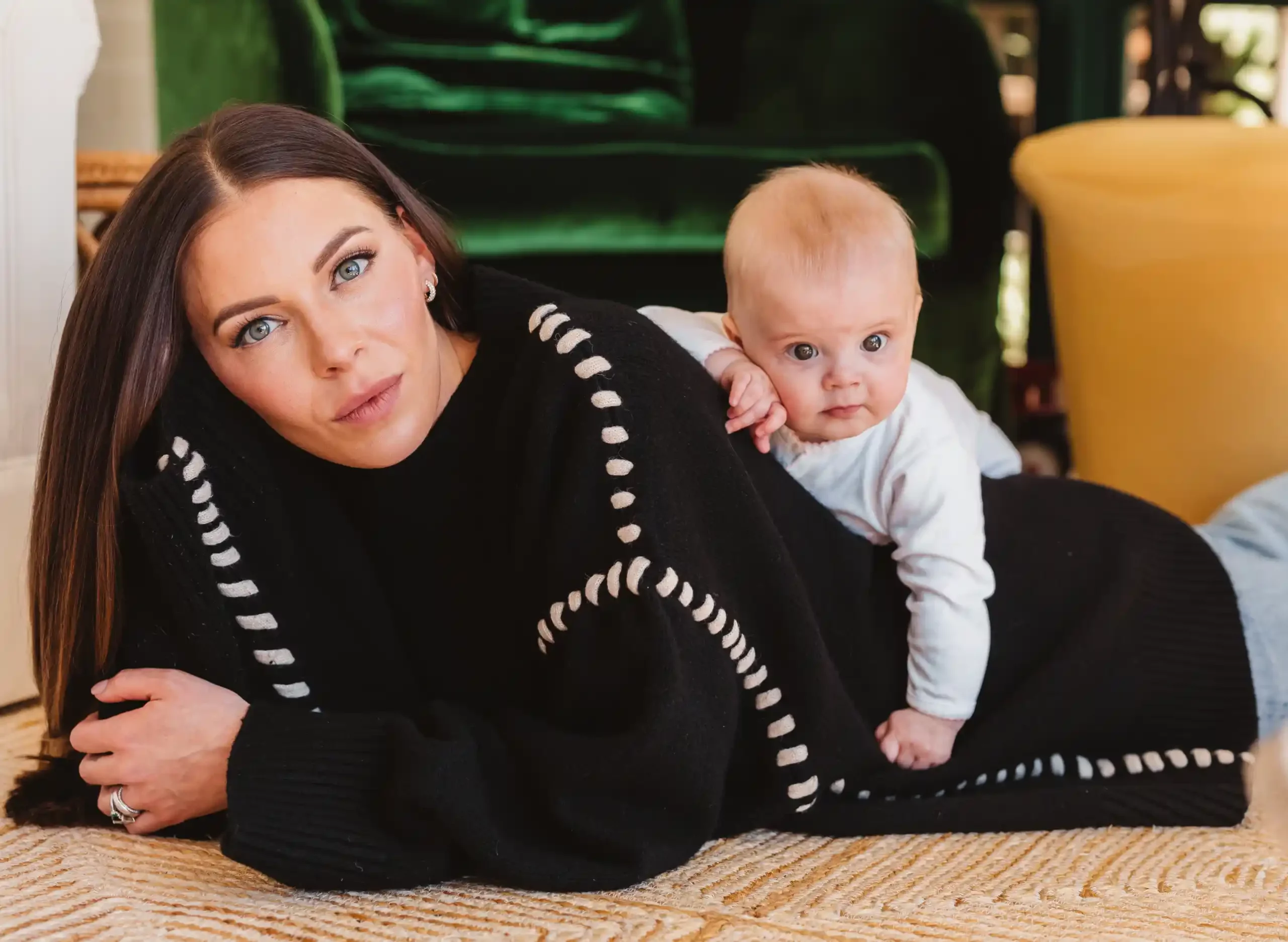 Highland Park fashion insider and new mom Keenan Silverman, on life with baby Clementine, photo courtesy Chase Hall