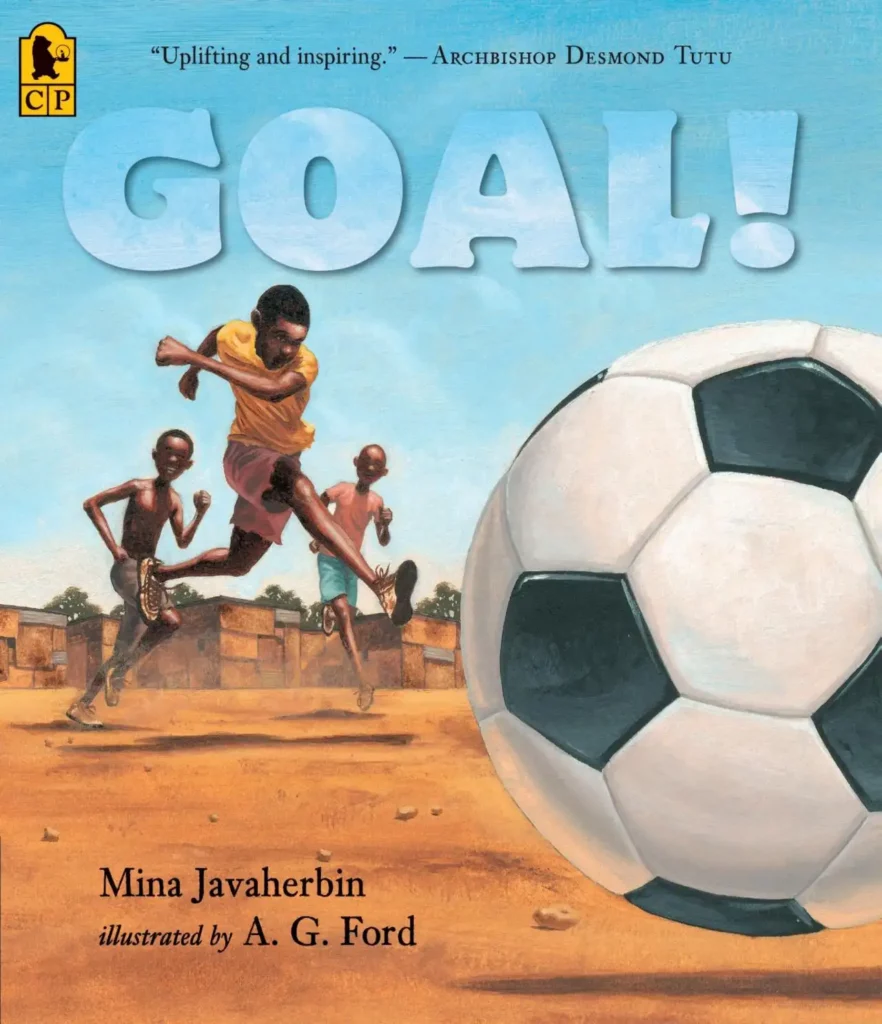 Children's book Goal!, photo courtesy Candlewick Press