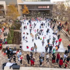 Image of snow play area, North Pole in the Plaza, CityLine DFW