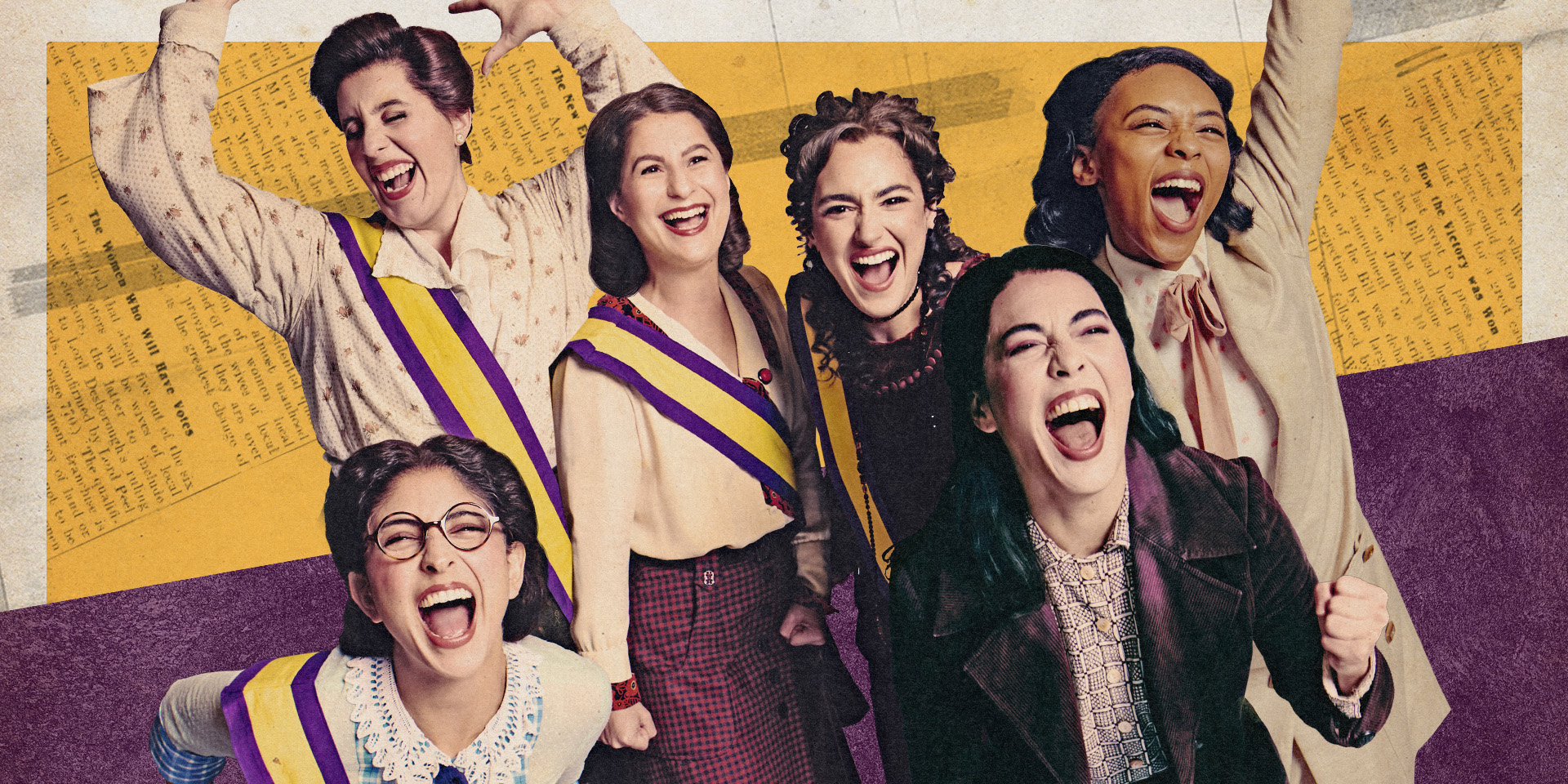 Suffs Broadway musical, photo courtesy Joan Marcus, Performing Arts Fort Worth