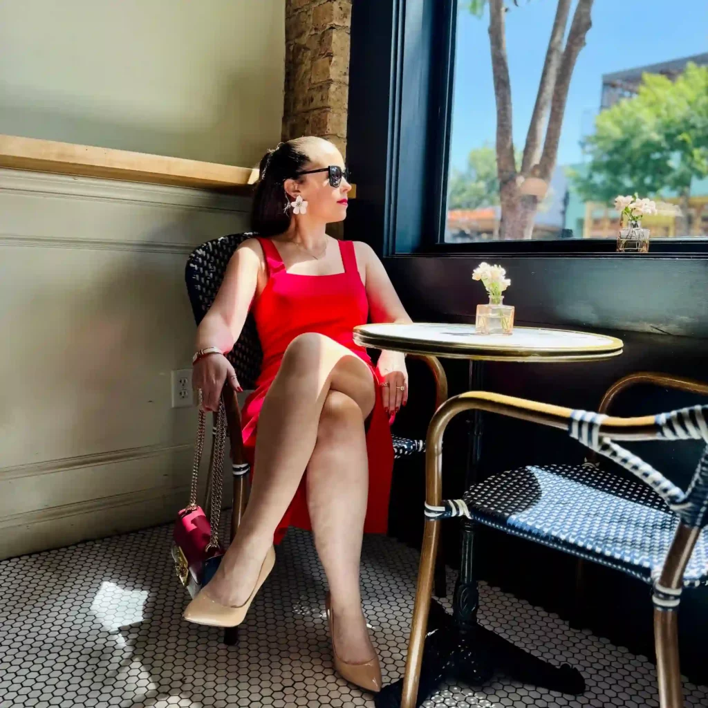 Dallas mom and novelist Tori Scott at Village Bakery, photo courtesy Tori Scott