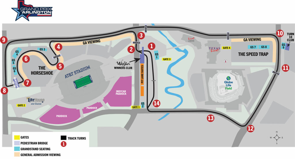 INDYCAR Grand Prix of Arlington map