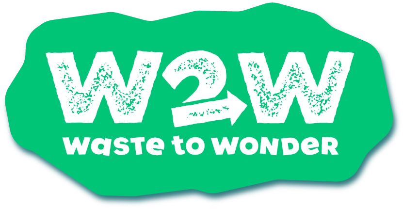 logo for Waste to Wonder exhibition at the Fort Worth Museum of Science and History
