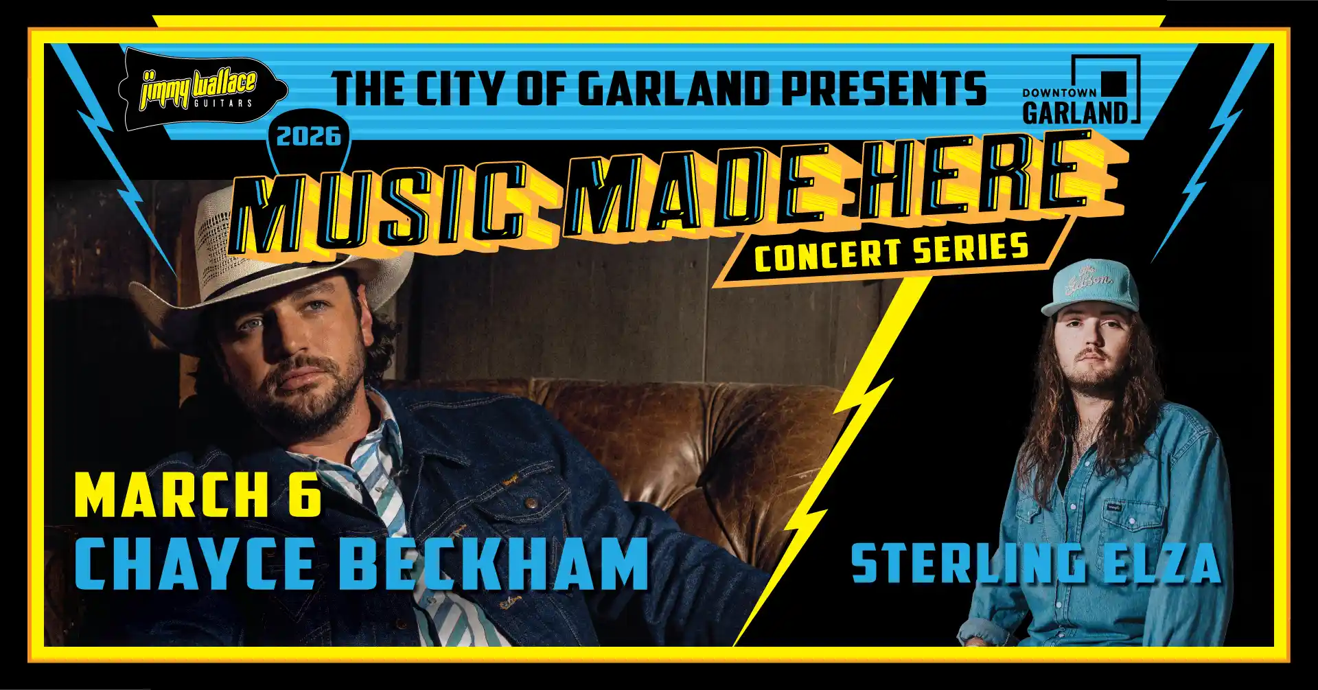 Music Made Here Concert Series, Chayce Beckham and Sterling Elza