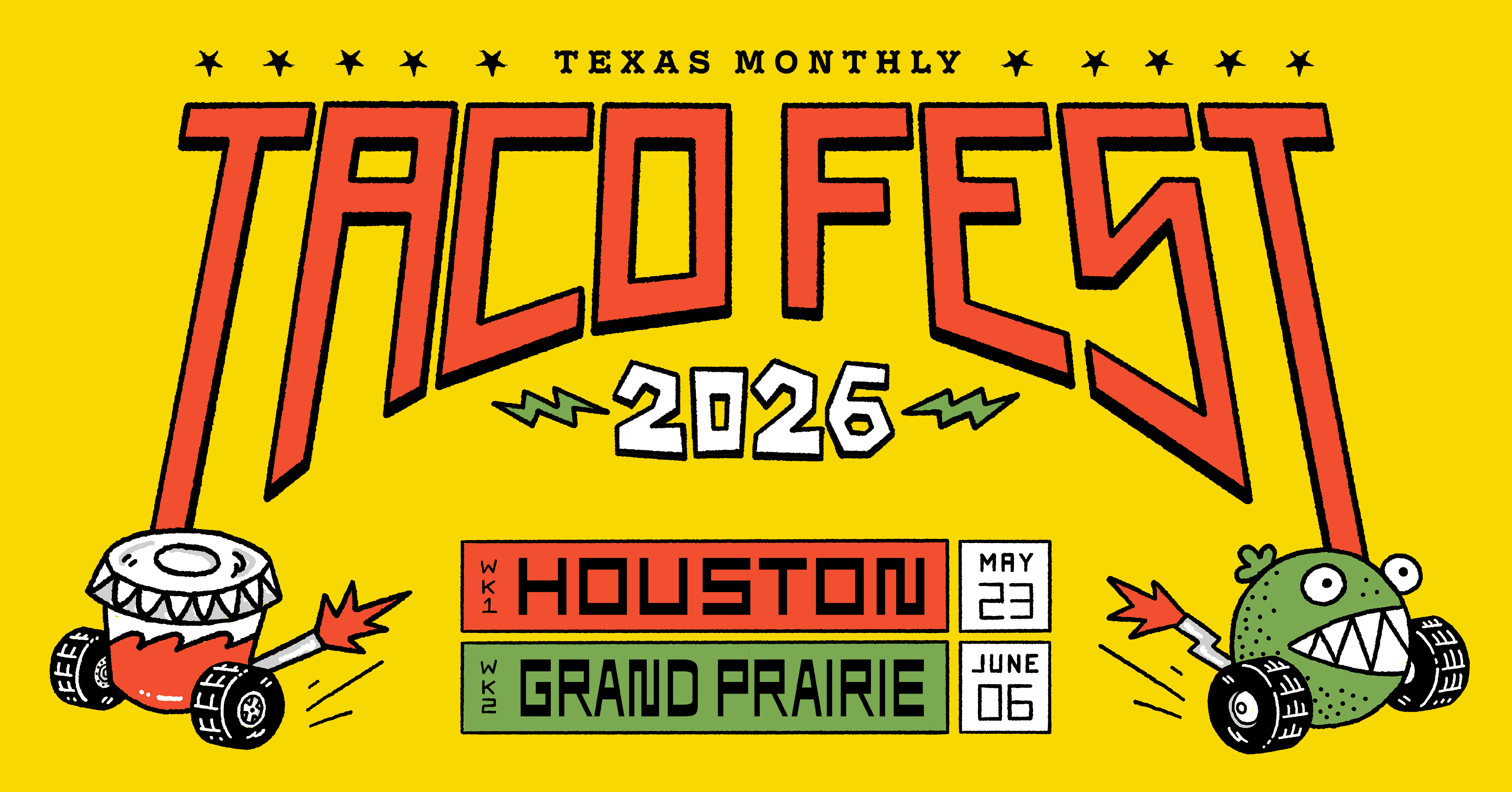 Taco Fest poster for event hosted by Texas Monthly