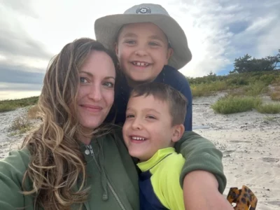 DFWChild managing editor Amanda Collins Bernier with her sons Max and Owen