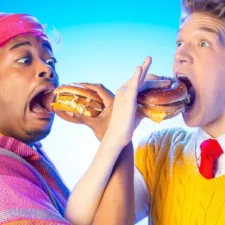 David Postlewate as SpongeBob SquarePants & Braxton O. Johnson as Patrick Star, in the new musical by Casa Mañana Theatre in Fort Worth